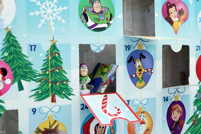 Foto 5 de 8 de Disney Calendario de Adviento - Juego de Mesa Oficial de Navidad, 16 Personajes Disney 3D incluidos, Gran…