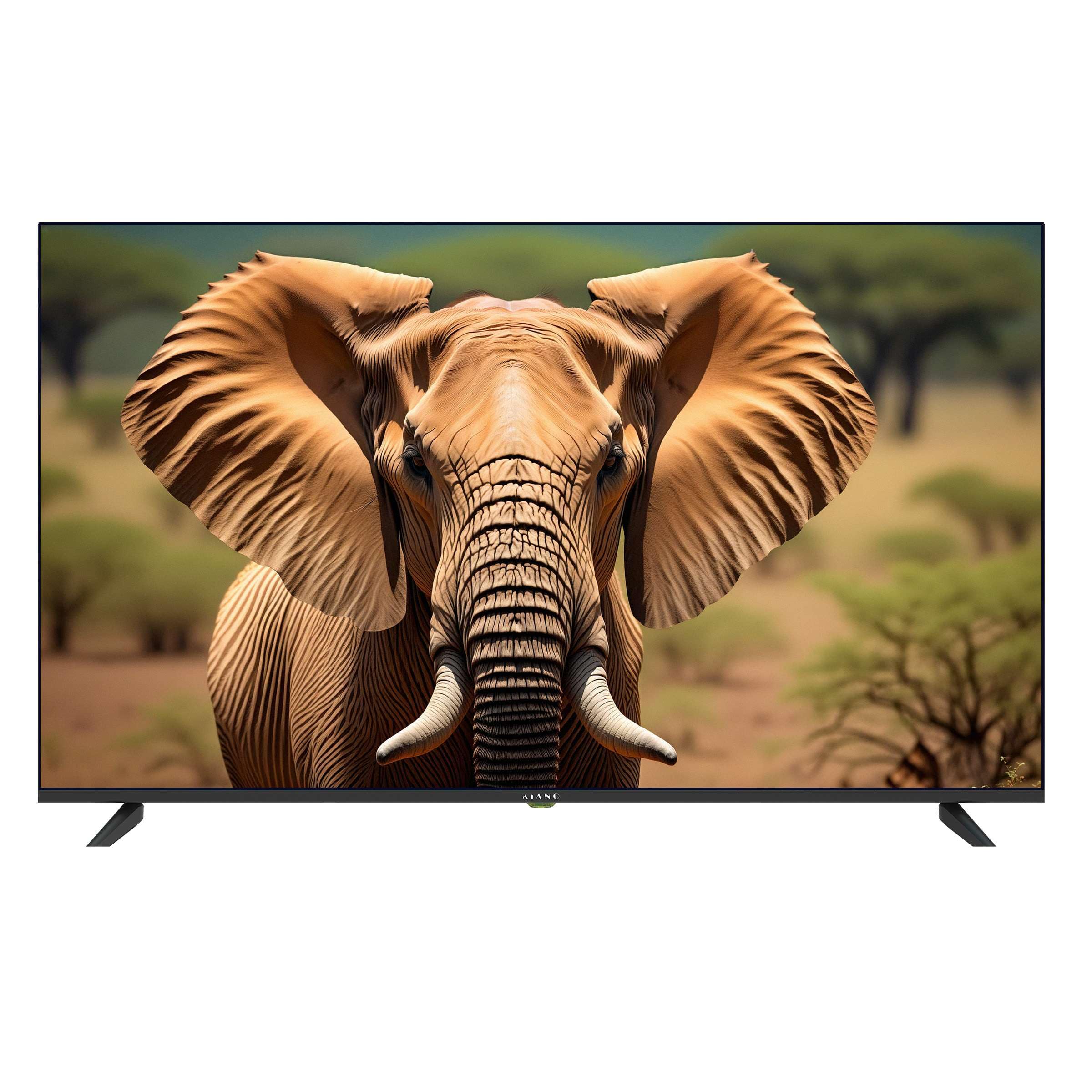 KIANO Elegance 55” Smart TV 4K UHD – VIDAA OS, D-LED, HDR, Dolby Digital Plus, Wi-FI, HDMI/USB, Triple Tuner DVB-T2/S2/C, PVR USB, Design sans Bordures