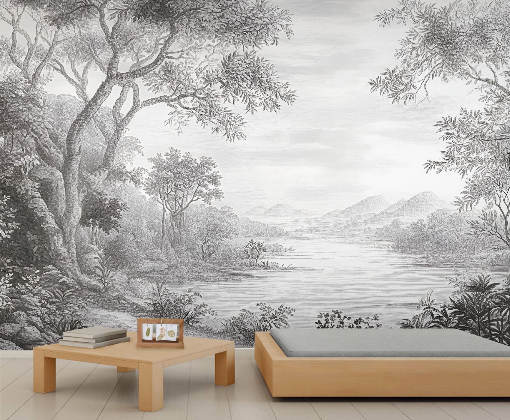 Papier peint panoramique forêt tropicale et jungle pour bureau