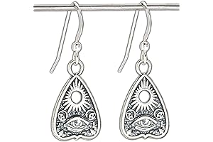 Sterling Silver Planchette Earrings - Handcrafted `.925 Solid Silver
