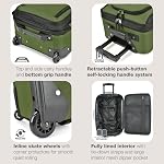 U.S. Traveler Unisex-Adult Lightweight Rolling 20" Carry on Luggage Softside Suitcase Luggage Set