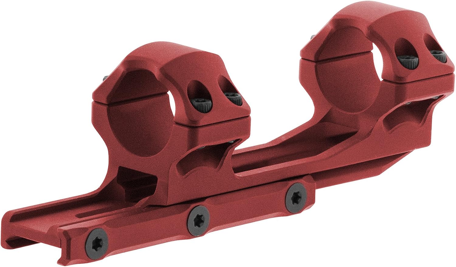 UTG ACCU-SYNC™ 1" Med. Profile 50mm Offset Pic. Rings, Red, Medium