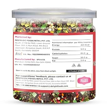 Delight Foods Traditional Churans Mukhwas Paan - Premium Quality - Hygienically Packed (Punjabi Mix Mukhwas 300 G)