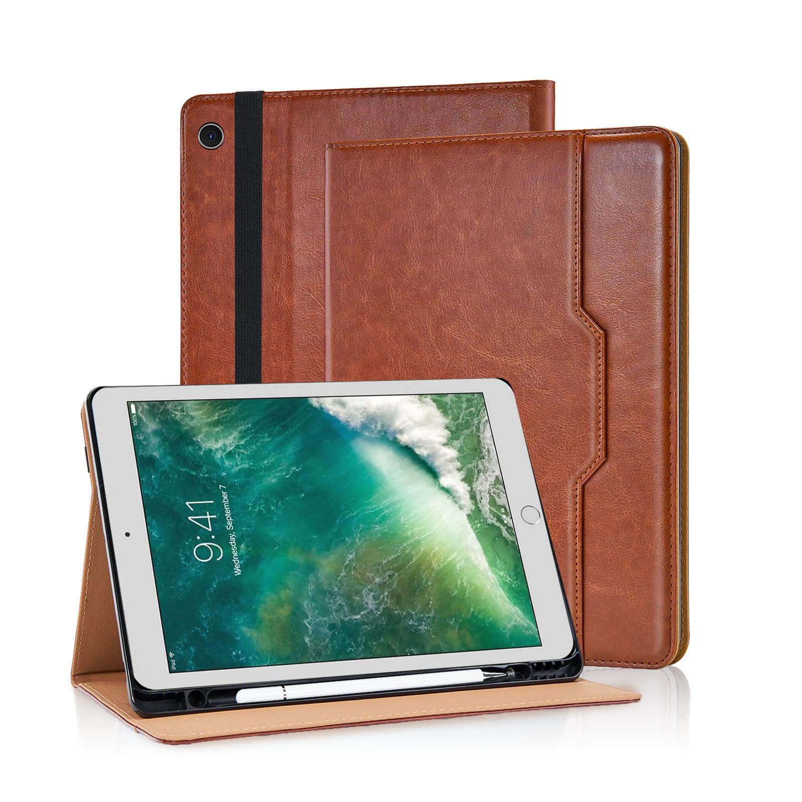 Varohix Case for iPad 5th / 6th Generation (2018/2017) iPad 9.7 Inch, iPad Air 2 / iPad Air Multi-Angle Viewing Stand with Hand Strap Auto Wake Sleep,