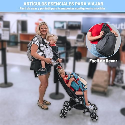 Miniatura 8 de Cama de avión para bebé, artículos esenciales de viaje para bebés, extensor de asiento de avión para niños pequeños, asiento portátil de arnés para