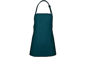 FAME Unisex Three-Pocket Bib Apron in Teal