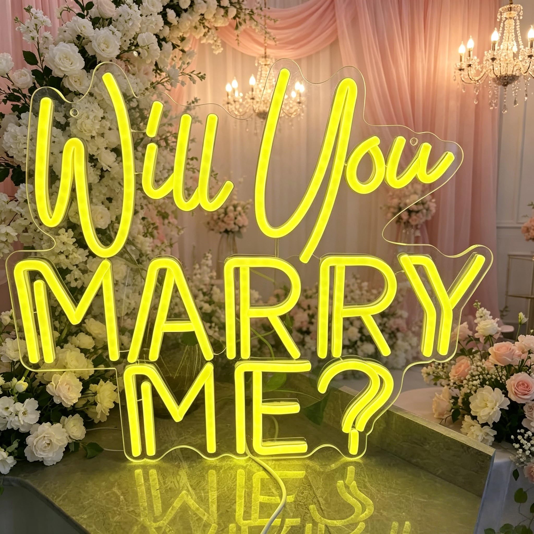 Mi vuoi sposare? Insegna al neon personalizzata camera da letto bar matrimonio fidanzamento festa casa decorazione da parete regalo personalizzato per lei