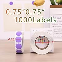 Vista 82 de PARLAIM 6 Rolls 6000PCS 3/4" Round Circle Color-Code Dot Stickers, 6 Color Style Colorful Coding Label Sticker for Home Office Classroom