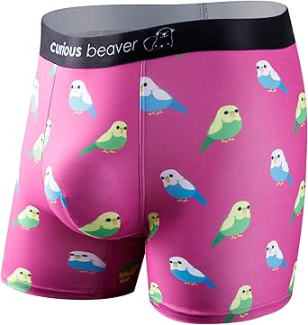 Amazon.com: Curious Beaver Men's Fun Pattern Colorful Underwear Boxer ...