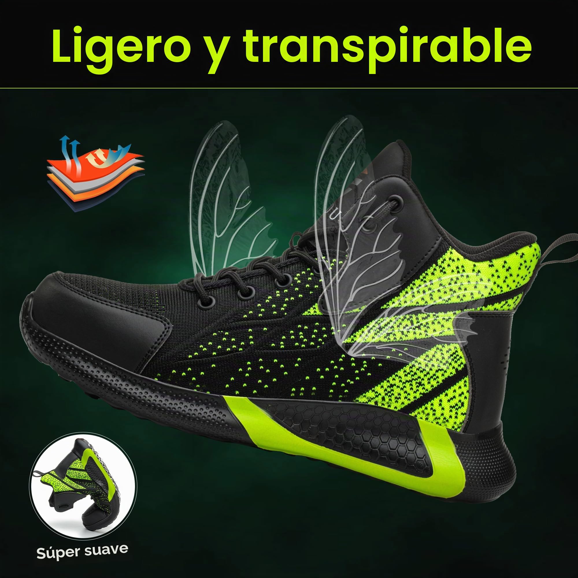 Botas de Seguridad para Hombre Ligeros Zapatos de Seguridad Mujer Transpirable Calzado de Seguridad Punta de Acero Botas de Trabajo