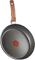 Frigideira Rochedo Natural Stone 24cm, Cinza com Efeito Pedra, Antiaderente Minerium, Alumínio de Alta Espessura 2mm, Thermo-Sinal e Cozimento Homogêneo