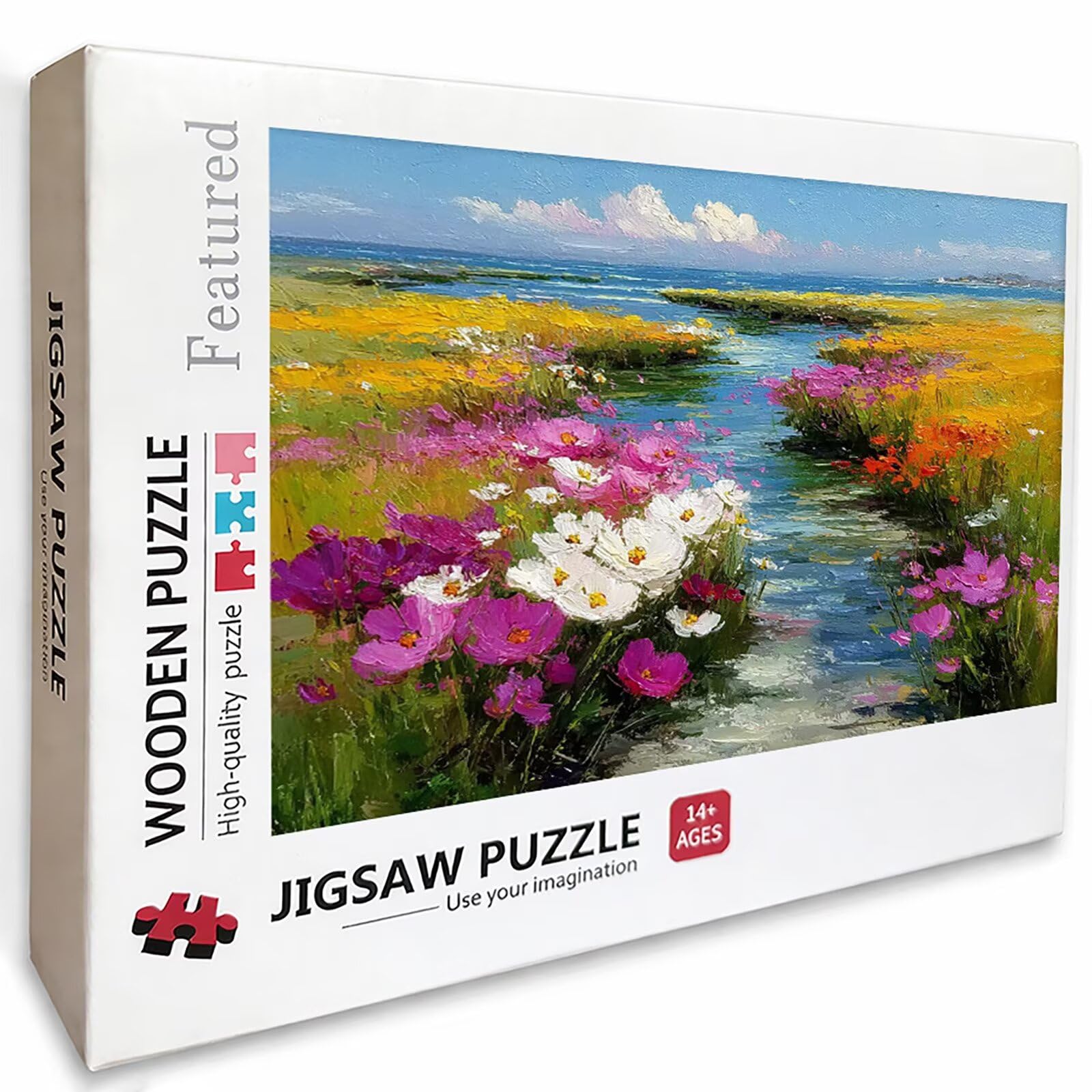 Kwiat Puzzle 3000 sztuk dla dorosłych, drewniane puzzle z pudełkiem 122 x 81 cm, puzzle dla dorosłych o wysokiej trudności, DIY gra logiczna, kreatywna rozrywka, letnia dekoracja, (izolacja) 7-8719