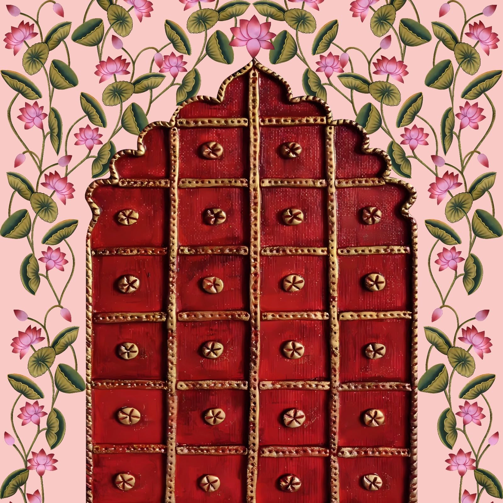 NK Textiles Door Entrance Design Backdrop Cloth for Pooja Decoration Traditional, Background Decoration Cloth for Pooja Background, Curtain Cloth for Festival Fabric (Size-5x8 Feet) (Printed) (B0D9C9WH4Z) Amazon Price History, Amazon Price Tracker