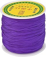 Vista 19 de Cheriswelry 100 yardas/rollo de cuerda trenzada de nailon de 0.031 in, color azul cielo claro, cordón de nudo chino, cuerda de cuentas