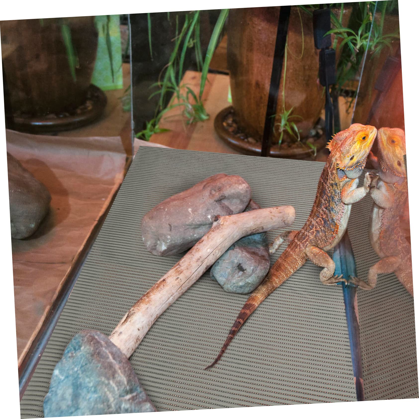 Kisangel Reptilien Waschbar und Wiederverwendbar aus Polyester Terrariummatte Zuschneidbar für Schildkrötengehege und Terrarium | Wiederverwendbar und Waschbar, für Schildkröten als Einstreu 1 Matte, Pflegeleicht