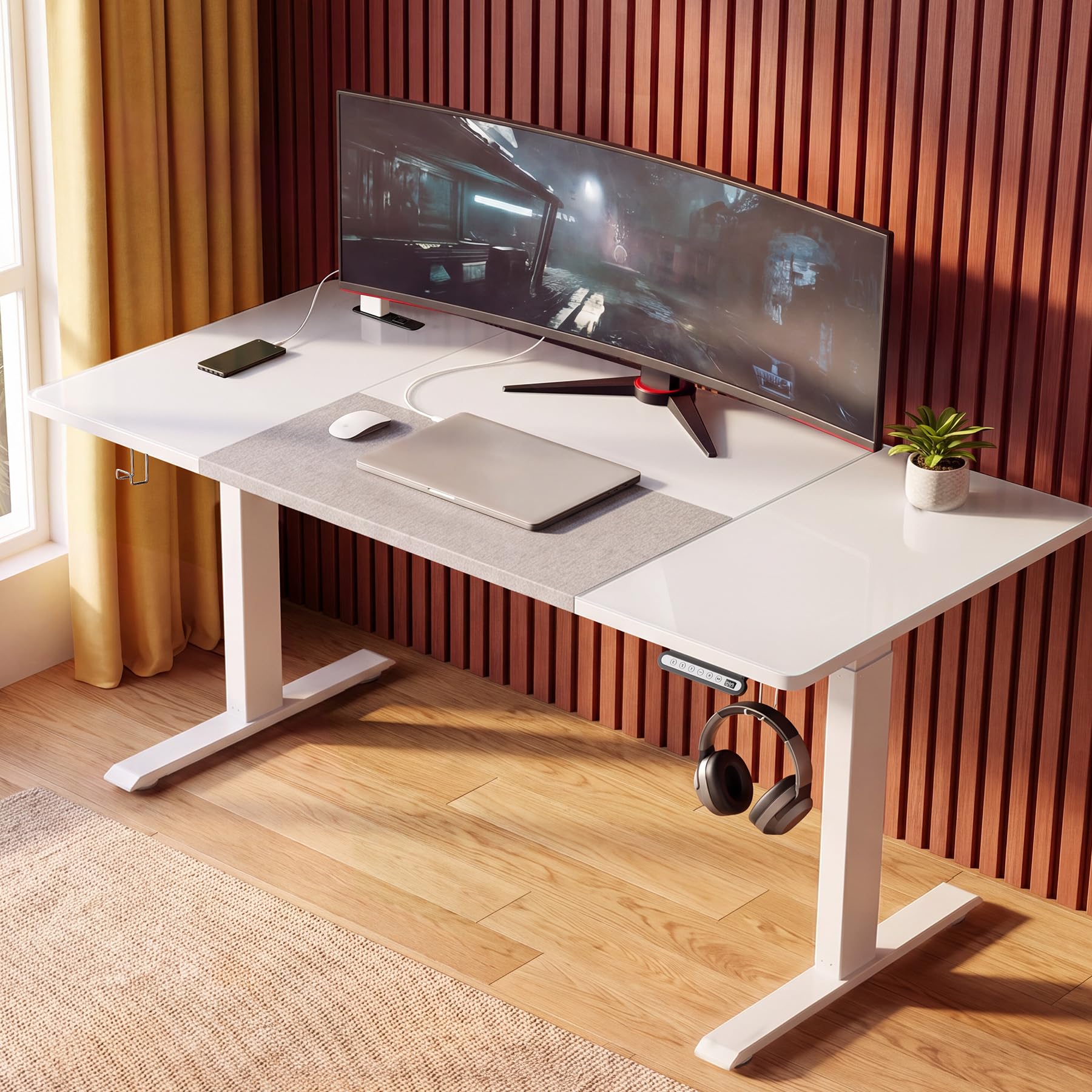 Amazon.co.jp: GTPLAYER 電動昇降ゲーミングデスク 昇降範囲44-70cm
