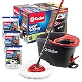 O-Cedar Easywring Microfiber Spin Mop & Bucket Floor Cleaning System with 3 Extra Refills