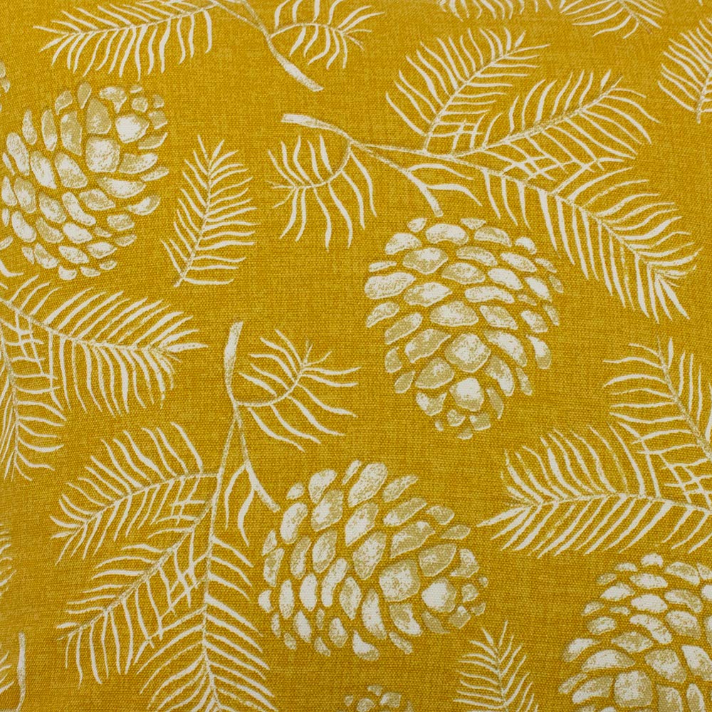 Furn Irwin Ringtop Eyelet Curtains (Pair) -Ready Made-Polycotton-Mustard-168cm x 137cm (66" x 54" inches), Cotton, Mustard - Image 4