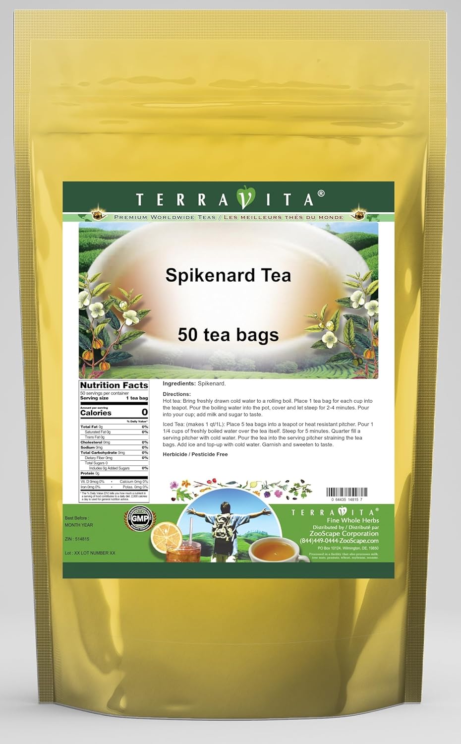 Spikenard Tea (50 tea bags, ZIN: 514815) - 3 Pack
