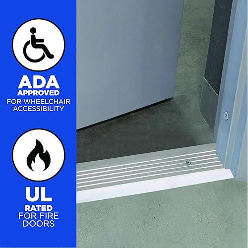 Miniatura 3 de M-D Building Products 08763 Umbral comercial de aluminio de perfil plano: Solución de acceso de entrada duradera y elegante Protección contra