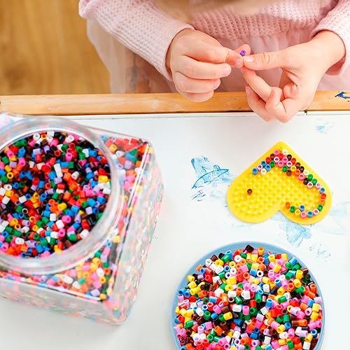 Miniatura 6 de Darice Fuse - Cuentas de fusibles multicolor a granel para manualidades infantiles, cubo grande de 22000 piezas