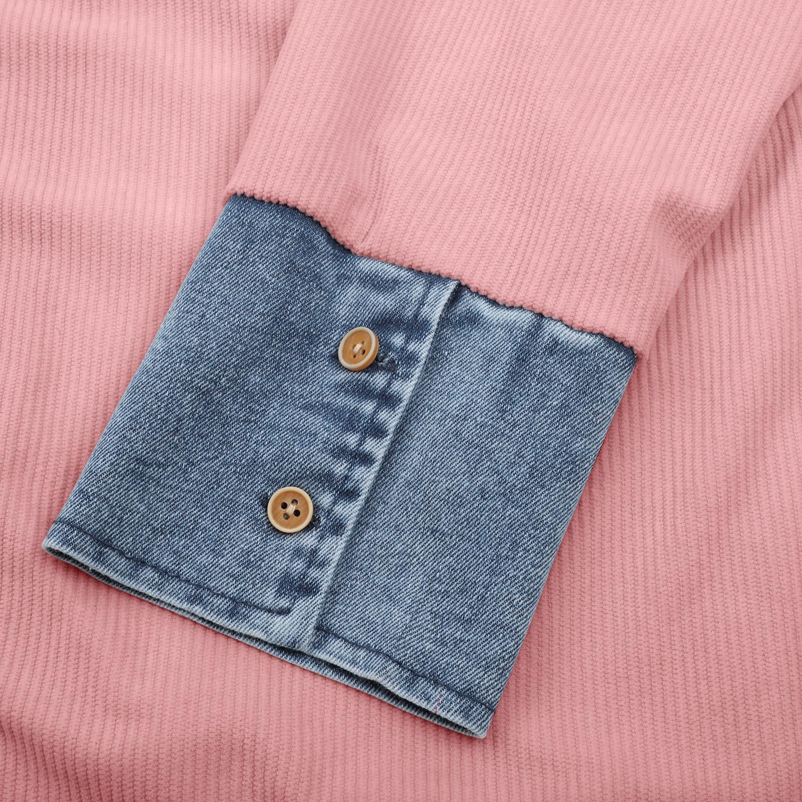 Chaqueta vaquera empalmada para mujer, casual, parte delantera