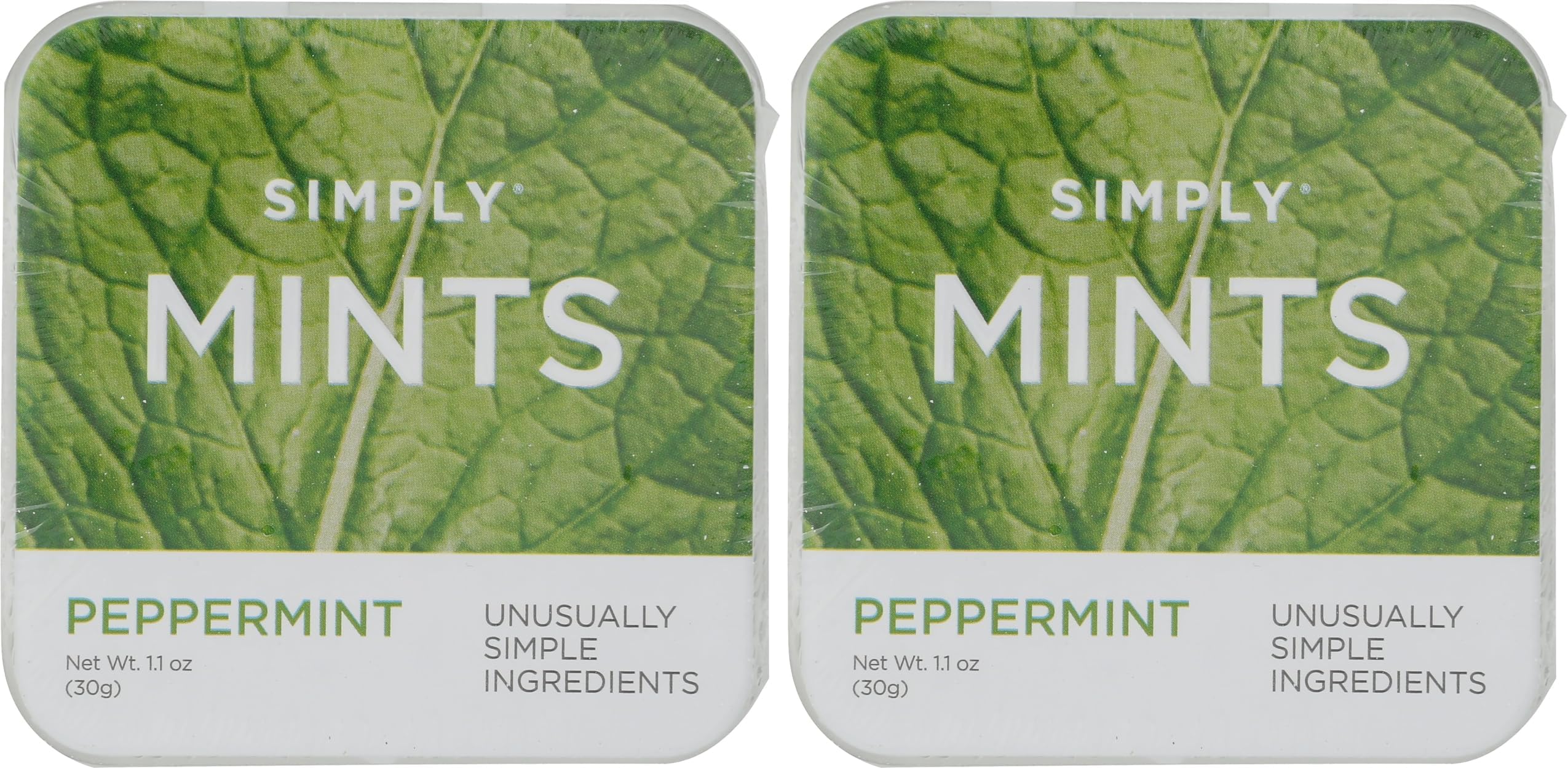 Simply Mints (Peppermint, 45 Count (1 Tin)) (Pack of 2)