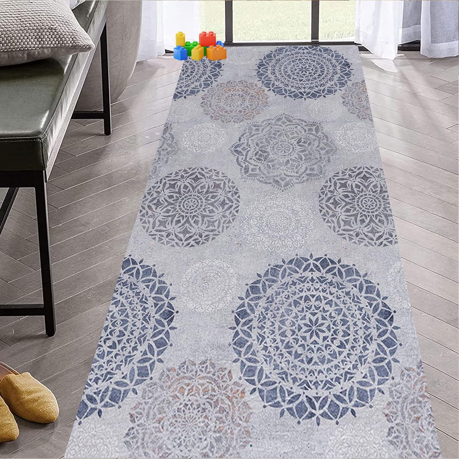 GUOJUN Tappeto Passatoia Cucina 80 x 220 cm Lavabile Antiscivolo, su Misura, Poliestere Tappeto Runner da Cucina Durevole, Facile da Pulire per Corridoio, Lavanderia, A