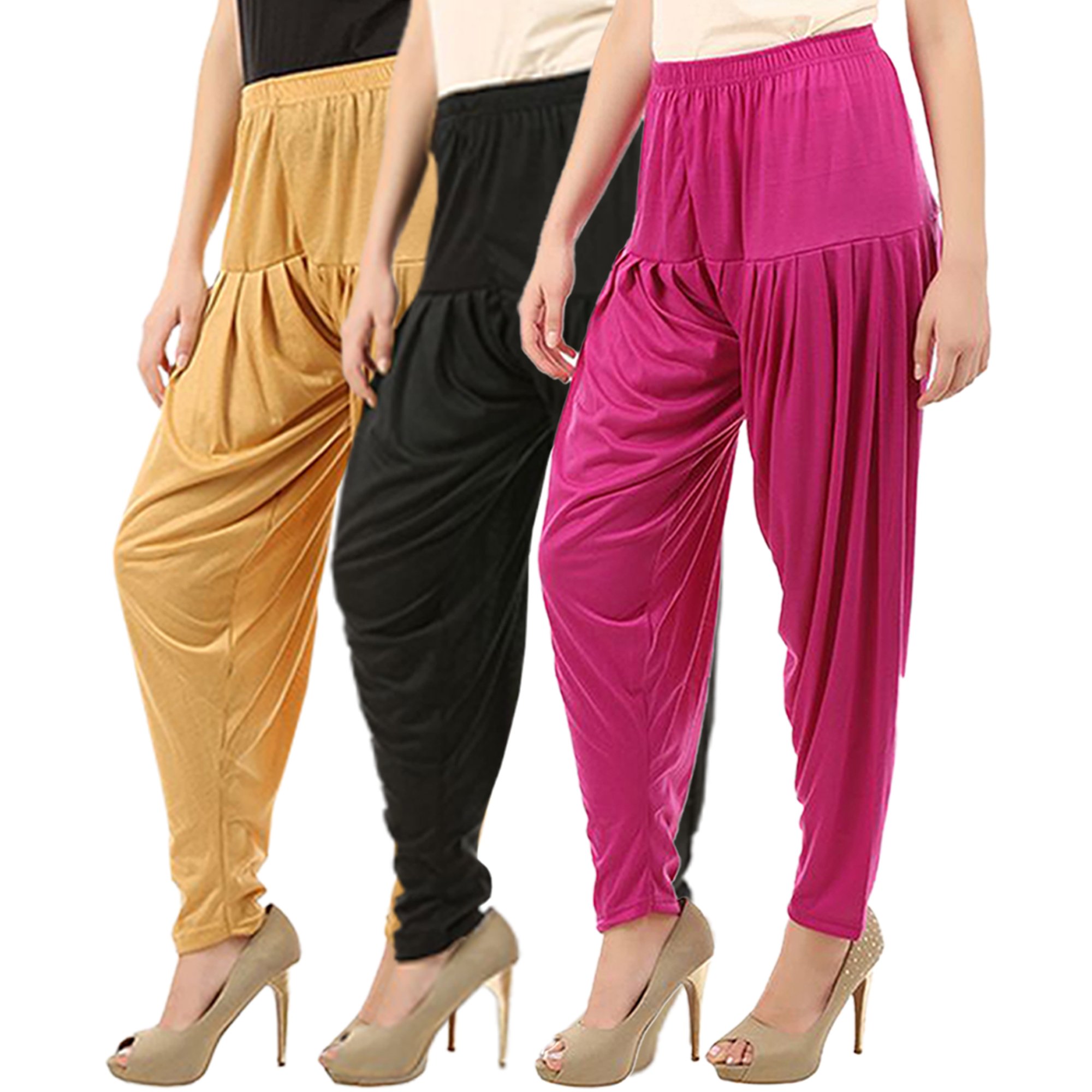 buy that trendz Patiala for Women Pack of 3 Viscose Dhoti Patiyala Salwar Harem Bottoms Pants for Womens-picture-47