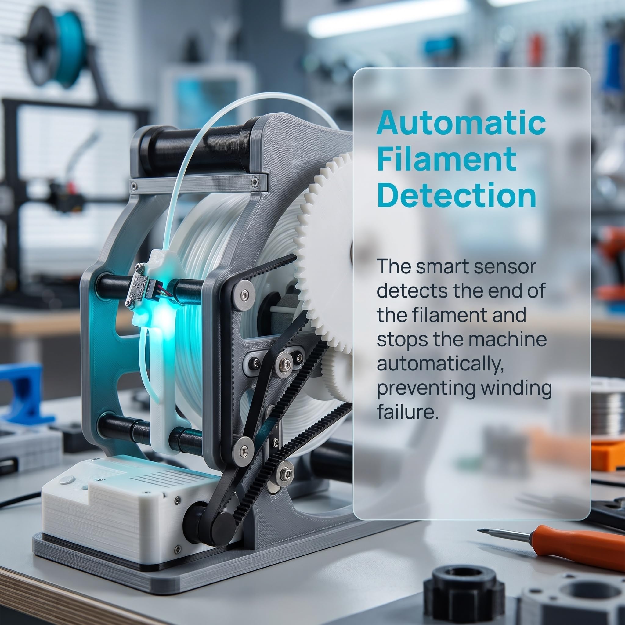 Enrollador De Filamento Para Impresión 3d — Eléctrico Inteligente | Enrollado Automático, Tensión Ajustable | Para Filamento/alambre De Impresora 3d
