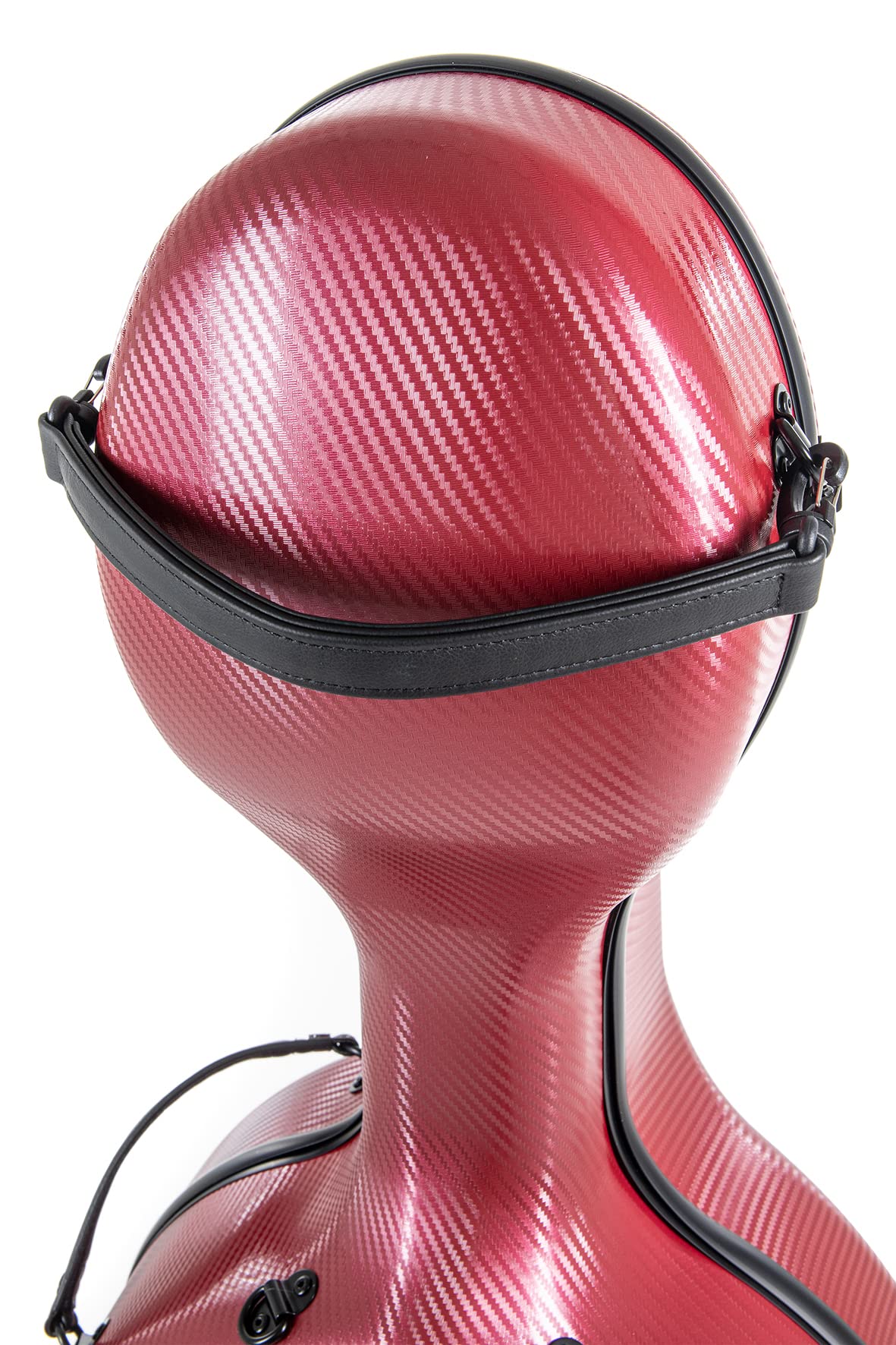 GEWA custodia per violoncello in policarbonato 4/4 rosso con cinghie a zaino, maniglia laterale e ruote (Rolly)