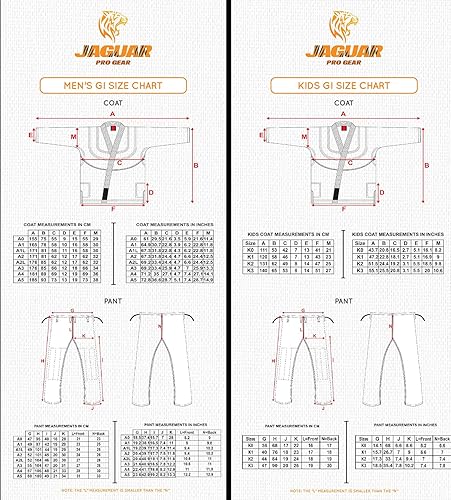 Miniatura 7 de JAGUAR PRO GEAR ORGANO - Kimono ligero de algodón orgánico puro, peso ligero, jiu jitsu brasileño, unisex