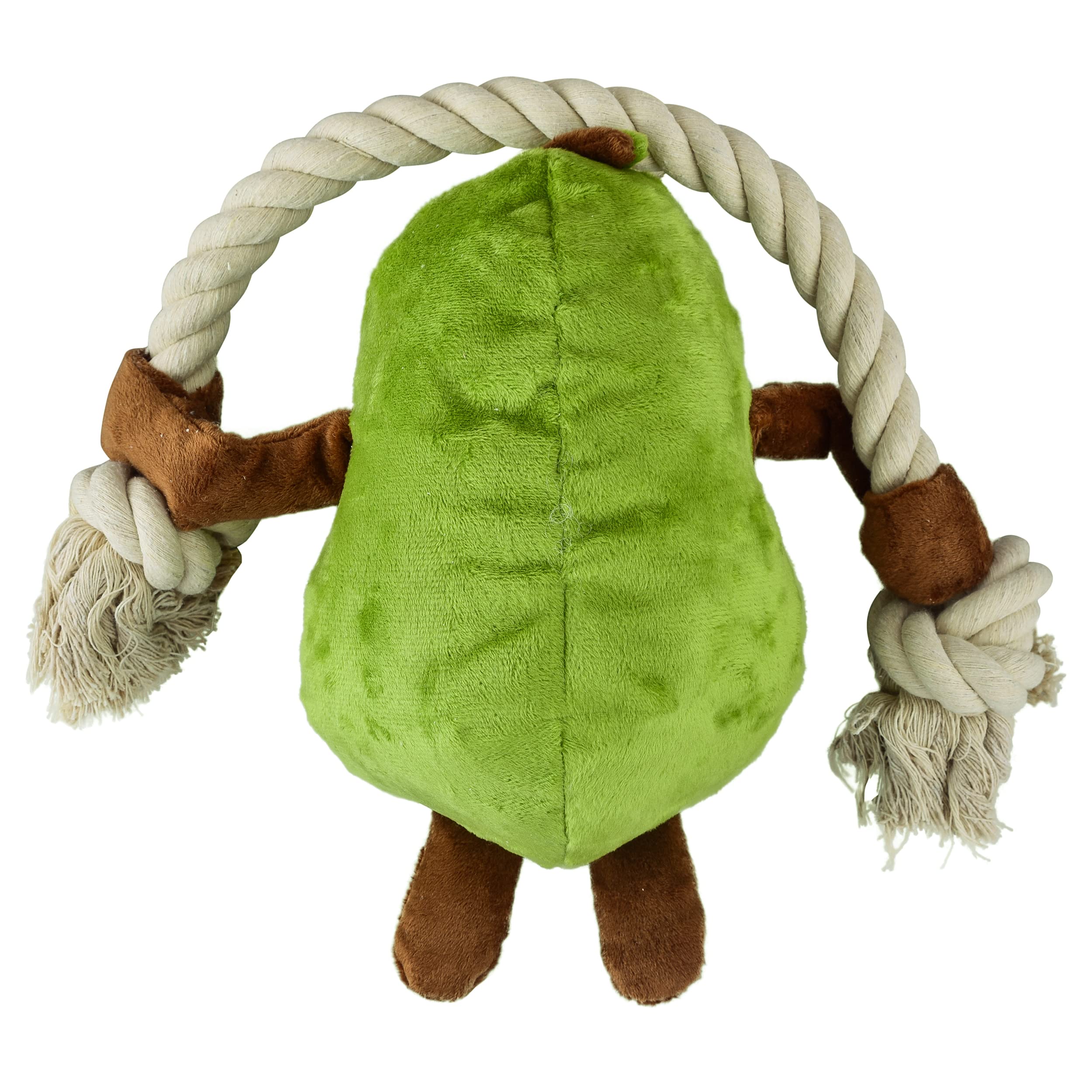 Native Pup Hundespielzeug Mit Seil & Quietscher – Lustige Motive (Avocado, Kuh, Hai, Weihnachtsmann Etc.)
