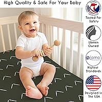 Vista 3 de Sweet Jojo Designs Juego de ropa de cama para cuna de bebé de 4 piezas (Boho Chic) para niños o niñas, bebés/guardería, incluye manta de algodón