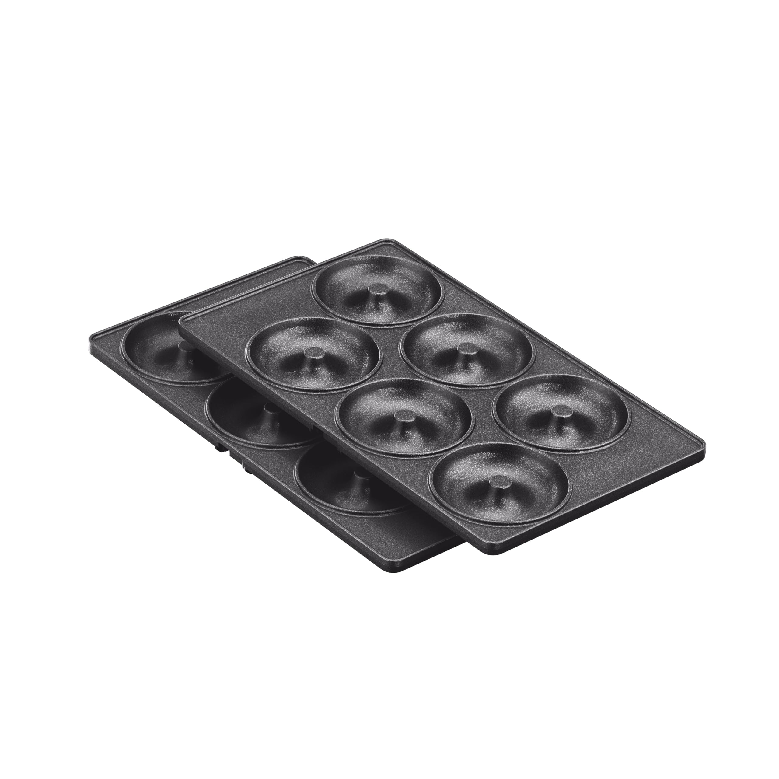Tefal Snack Collection 2x Donuts-Platten, clevere Aufbewahrung, vertikales Design, spülmaschinengeeignet, kompatibel mit Snack Collection SW34/SW85/SW86/SW87, inkl. Rezeptbuch, Schwarz XA8111F0