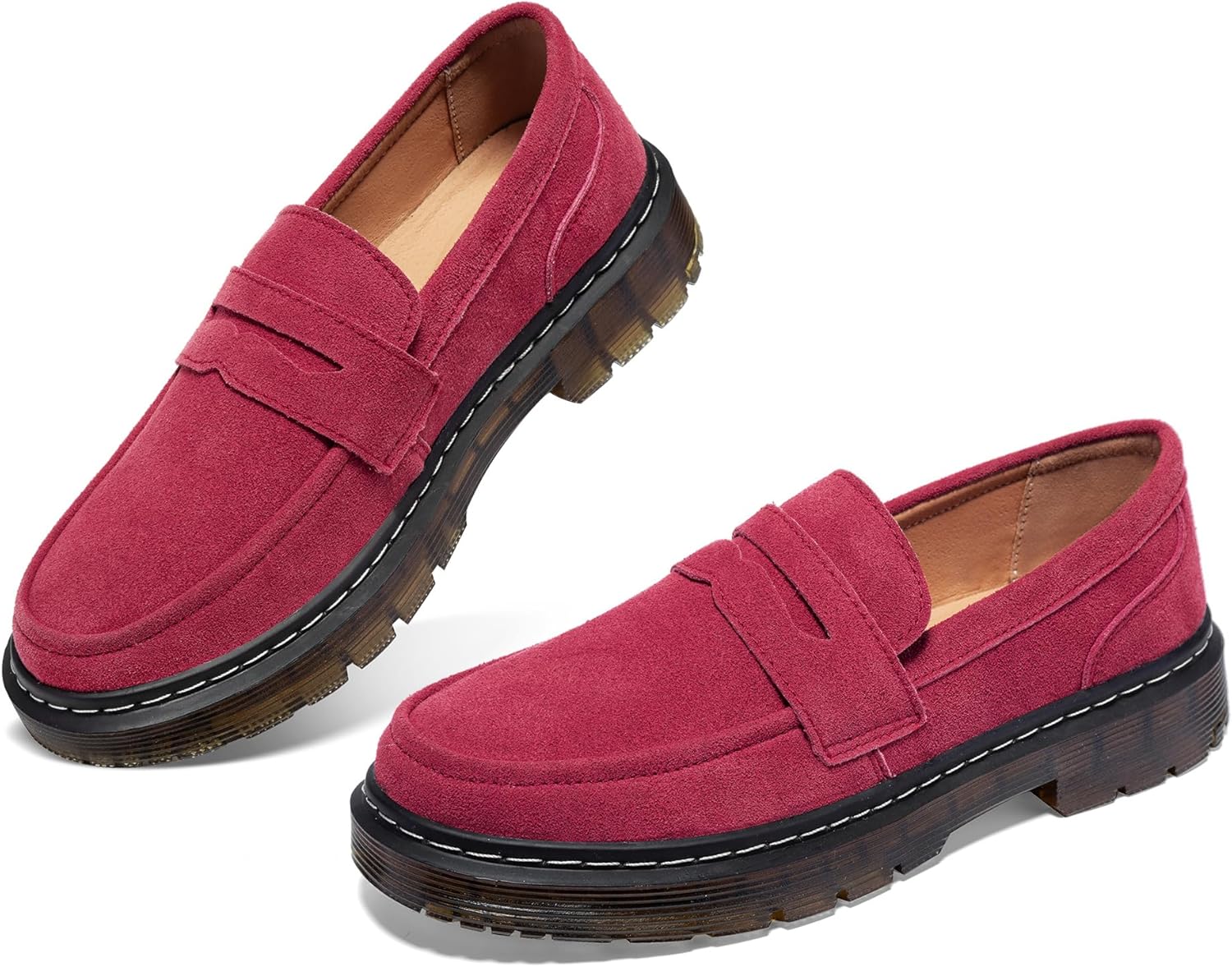 Women's Suede Penny Loafer Comfort Driving Moccasins Casual Slip-Ons Loafer Flats Fashion Women Business Work Shoes