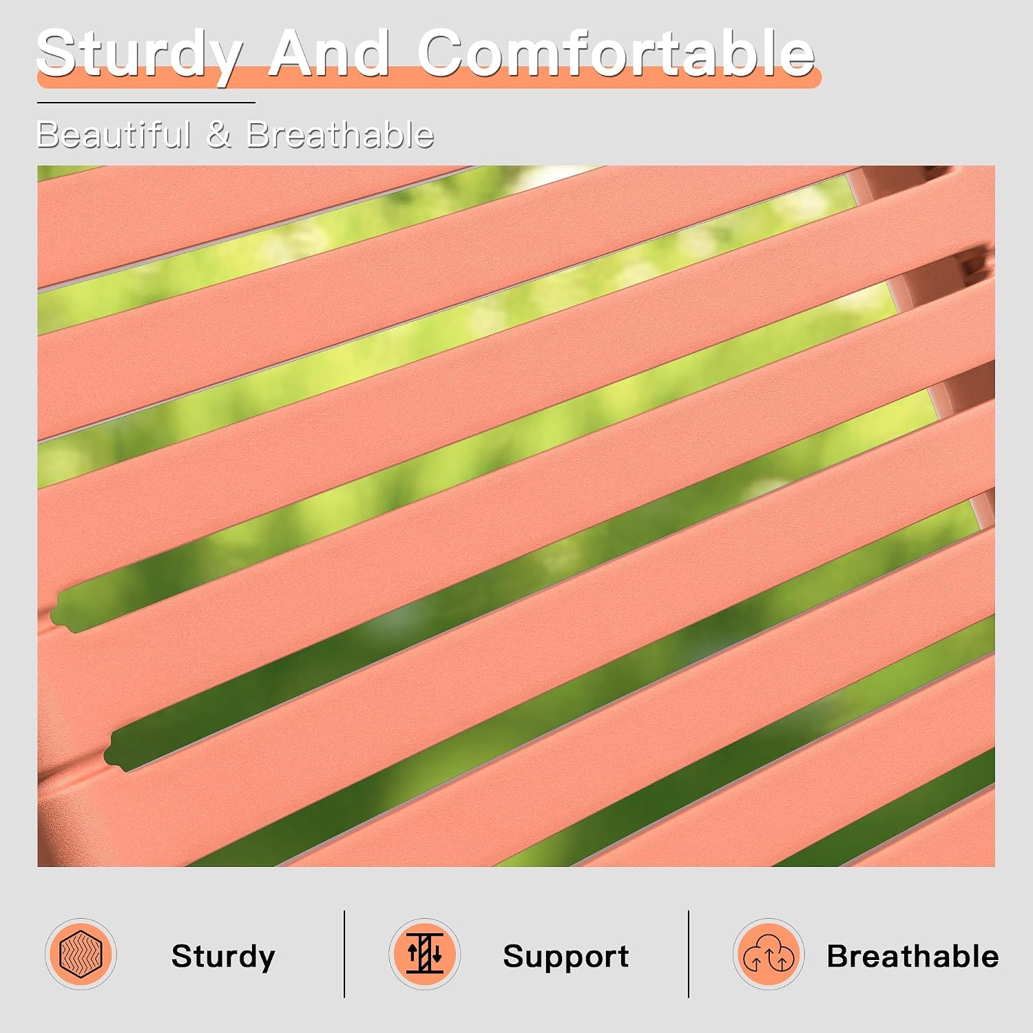 3-Piece Patio Furniture Set, Outdoor Conversation Set with 2 Chairs and Tempered Glass Table, Space-Saving Balcony Furniture for Apartment, Backyard, Porch, Orange