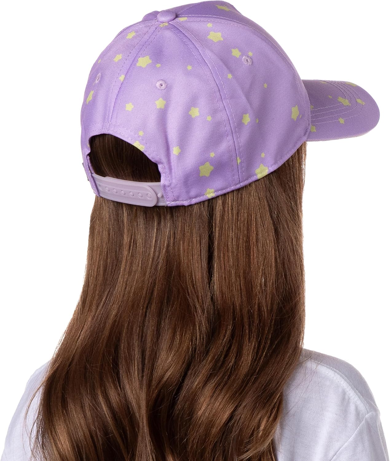 Nintendo Kirby All Over Star Print Youth Snapback Hat Girls Kids Adjustable Hat Purple