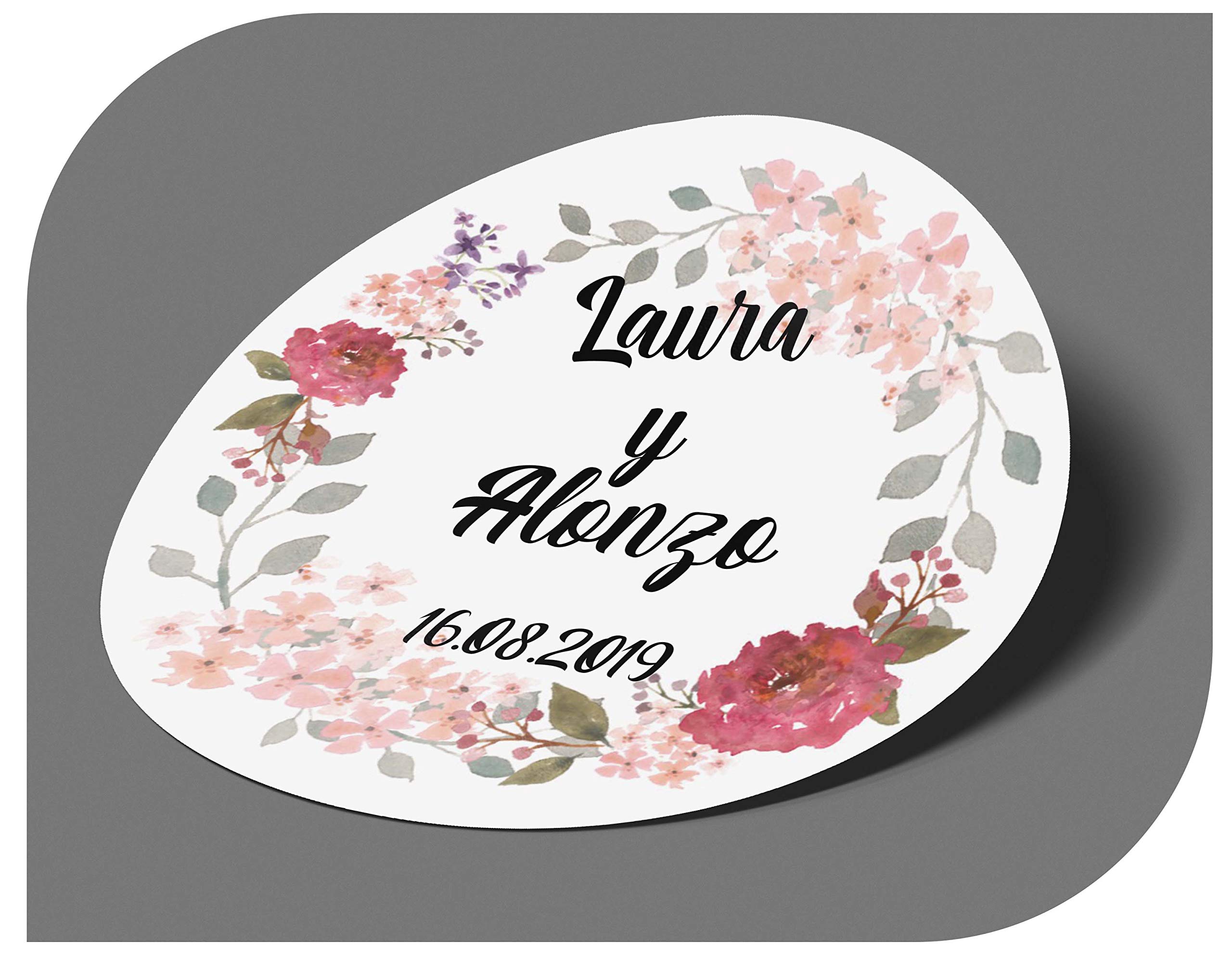 CrisPhy Autocollants Personnalisés Mariage - 60mm X 26 Pièces - Pour Invitations Et Cadeaux