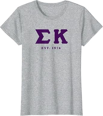 Sigma Kappa Officially Licensed EST. 1874 Lettered - Purple T-Shirt