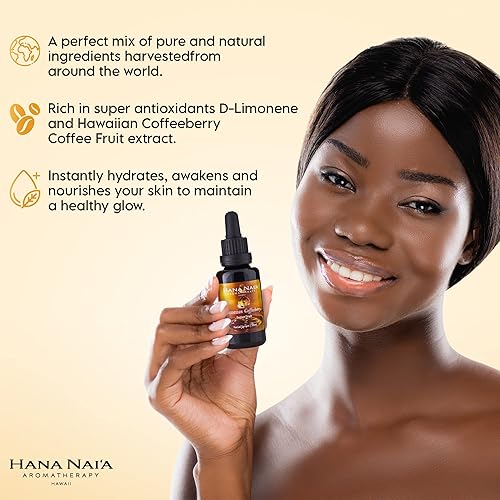 Miniatura 6 de Hana Naia - Suero facial hawaiano de café súper fruta mezcla única de antioxidantes antienvejecimiento para un brillo saludable de la isla 02fl oz