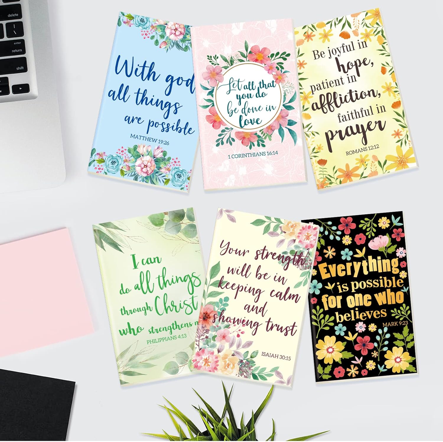 Fancy Land Prayer Journals for Women Christian Journal Notebooks Inspirational Scripture Notepads for Holiday Sunday School Woman Favors 6Pcs - Image 6