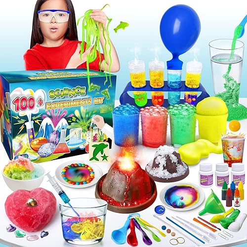UNGLINGA Kit de experimentos de laboratorio científico para niños de 4 a 6 a 8 a 12 a 14 años, actividades STEM, juguetes educativos regalos para