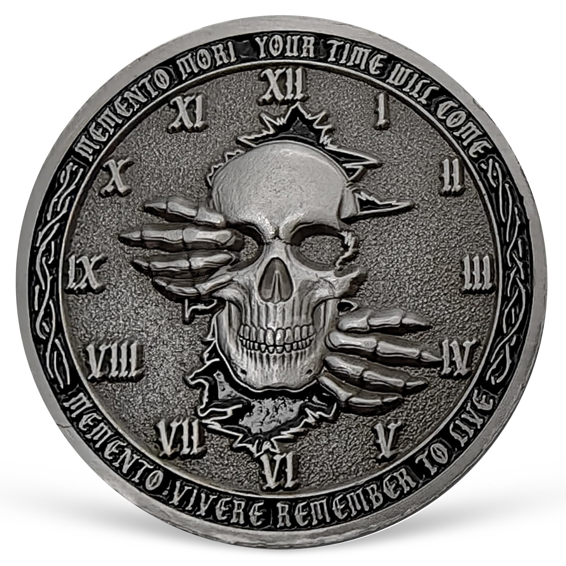Memento Mori Coin Skull Challenge Coin Momento Mori Amor Fati