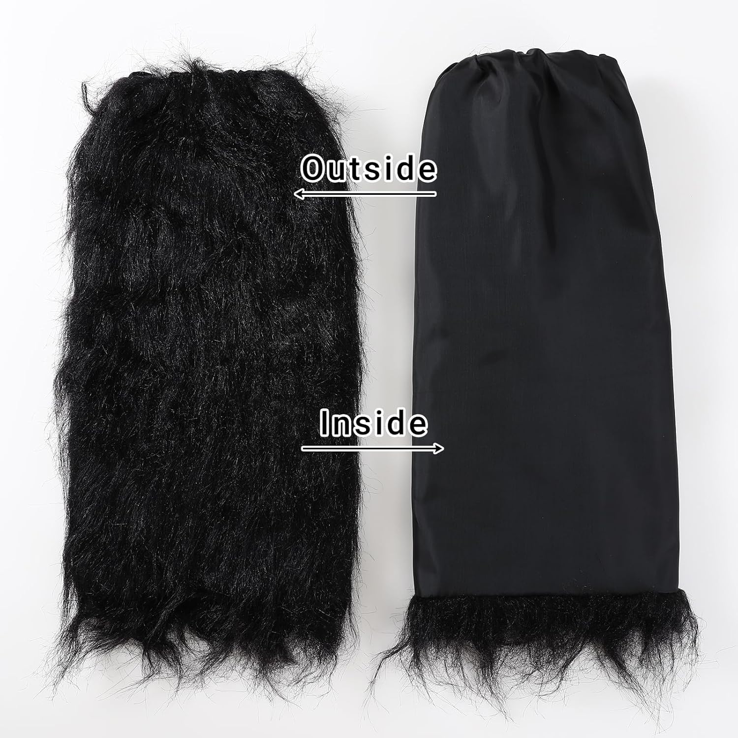 Women Faux Fur Fluffy Leg Warmers Fuzzy Long Boot Covers Furry for Christmas Costume - Image 4
