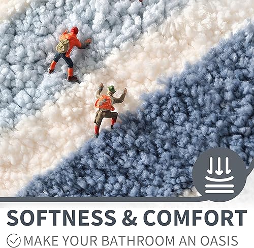 Miniatura 6 de GRANNY SAYS Alfombras de baño antideslizantes, 20 x 32 pulgadas, alfombras de baño lavables para suelo de baño, tapete de baño de microfibra para