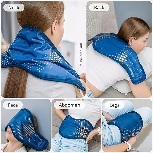 Miniatura 2 de FIGHTECH - Bolsa de hielo para el cuello y el hombro, para aliviar el dolor, reutilizable, caliente y frío, paquete de hielo Rodilla, espalda,