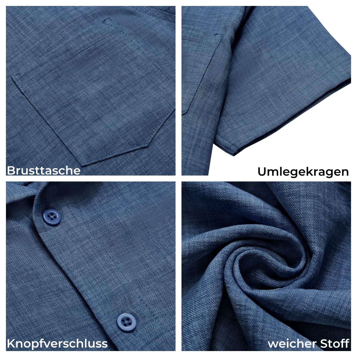 COOFANDY Camicia da Uomo a Maniche Corte Estiva Camicie Casual Leggera Camicia da Spiaggia vestibilità Regolare con Tasca sul Petto