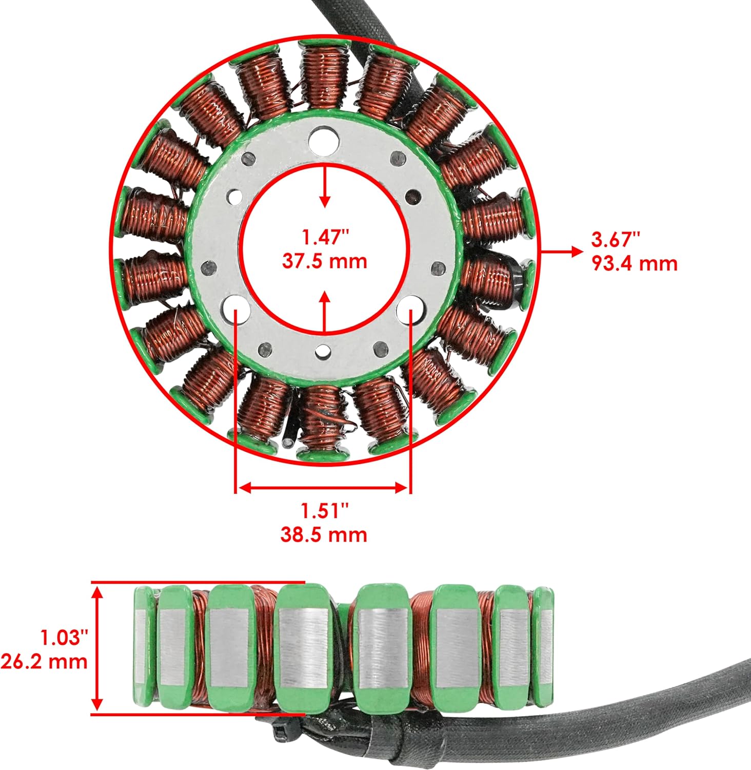 Caltric Stator Compatible With Yamaha Grizzly 125 YFM125G YFM125 G 2004 2005 2006 2007-2013 Magneto