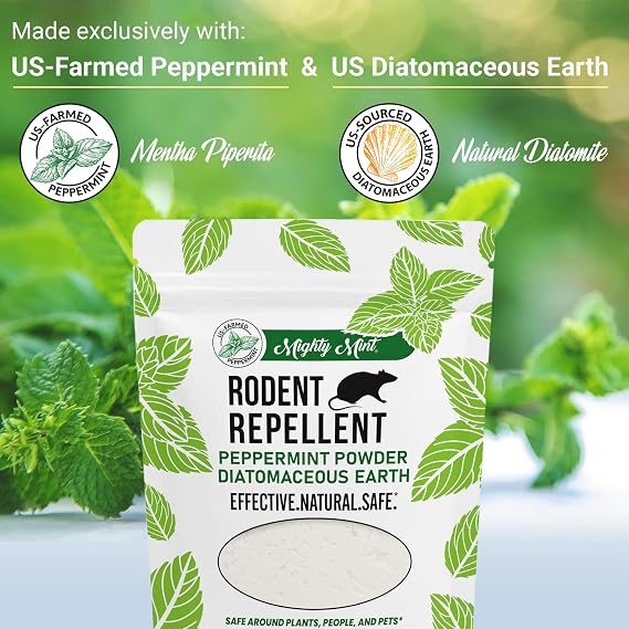 Mighty Mint Rodent Repellent Pest Control, Diatomaceous Earth, 1 lb